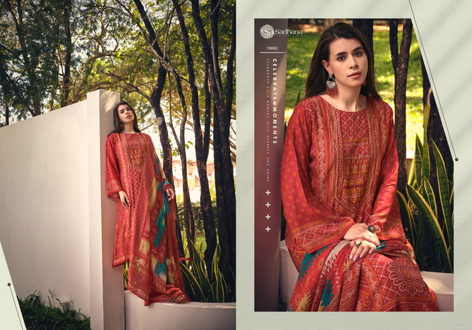 Inaayat By Sadhana Heavy Muslin Printed Dress Material Wholesale Clothing Distributors In India